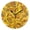 Black, variant on Yellow Roses Round Wall Clock Silent Analog Battery Operated Gold Pointer Home Decor 9.84" Diameter