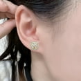 thumbnail image 4 of Xinyolin 3Pcs/Set Bridal Ring Electroplating Geometric Shape Shiny Luxury Charming Dress Up Fine Workmanship Wedding Dress Rhinestone Stud Earrings Necklace Set Jewelry Accessory, 4 of 8