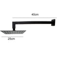 thumbnail image 5 of Regadera Cuadrada de 25cm Negro Mate con Brazo Cuadrado y Manerales AH00, 5 of 5