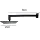 thumbnail image 5 of Regadera Cuadrada de 25cm Negro Mate con Brazo Cuadrado, 5 of 5