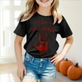 thumbnail image 2 of Gubotare Halloween Shirts for Kids Toddler Pumpkin Face Cotton Tshirt Clothes Pumpkin Costume Kids (Black,6-7 Years), 2 of 5