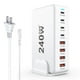 thumbnail image 1 of Cargador USB C, 240 W, GaN, 8 puertos, cargador rápido para Samsung/iPhone, 1 of 7