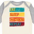 thumbnail image 4 of Inktastic Hockey Eat Sleep Ice Hockey Repeat Boys or Girls Long Sleeve Baby Bodysuit, 4 of 5