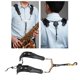 thumbnail image 5 of Correa de saxofón de arnés de cuero , cómoda correa de cuero de doble hombro Hebilla de metal acolchada para saxofón alto de saxofón, Hugo Correa de hombro para saxofón, 5 of 10