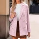 thumbnail image 1 of Blazer de mujer de primavera, informal, de manga larga, abrigo de lana para mujer, 1 of 4