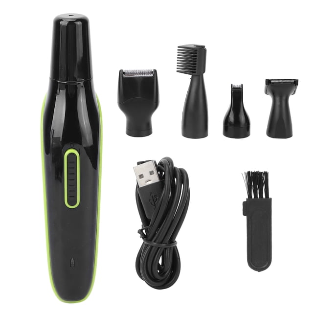Recortador de vello de nariz 5 en 1, eléctrico, USB, para orejas, cejas y rostro, para uso doméstico.