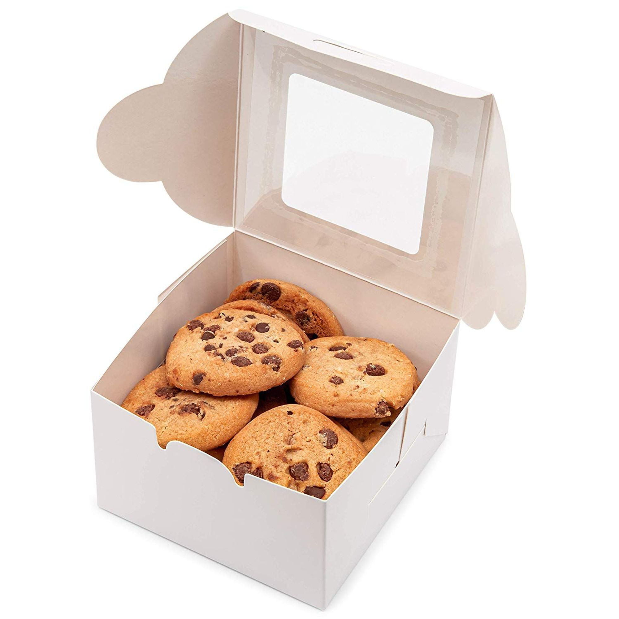 50 Packs Pastry Bakery Box with Window, Paper Gift Dessert