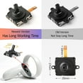 thumbnail image 3 of 2 Pieces Joystick Replacement Kit for Quest 2 Controller 3D Analog ThumbStick Joystick Caps Accessories Drift Repair Tool-Black, 3 of 6