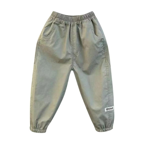 6T Boys Pants Kids Boys Baggy Cargo Jeanschildren's Solid Color Casual Pants Loose and Thin Breathable Worn With Ankle Cuffs