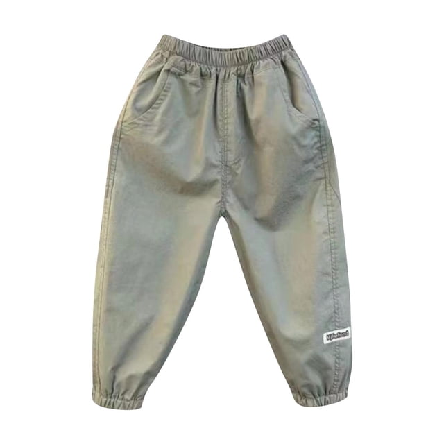 Odeerbi 2-8 Años Niños Pantalones Deportivos Algodón de Secado Rápido Entrenamiento Atlético Deportes Jogger Pantalones Color Sólido Casual Suelto Transpirable Joggers