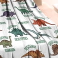 thumbnail image 3 of White Cartoon Dinosaurs Names Pattern Blanket,Comfortable Soft Flannel Throw Blanket,All Season,Warm Lightweight Blankets for Sofa Bed Couch Living Room Chair,30"x40", 3 of 4