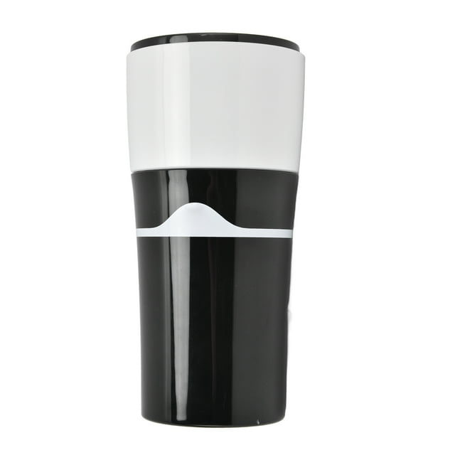 Machine à Café Filtre, Étanche aux Fuites Latérales, Cafetière Goutte à Goutte Compacte, Facile à Nettoyer, Portable pour K Cups, Noir Blanc
