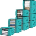 thumbnail image 1 of Bolsas de almacenamiento Fab Totes, paquete de 10 unidades de ropa, 60 litros de capacidad, color verde, 1 of 7