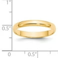thumbnail image 3 of Primal Gold 14 Karat Yellow Gold 3mm Lightweight Half Round Band Size 13.5, 3 of 5