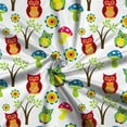 thumbnail image 6 of CLOOCL Plus Size Shirts for Women Lovely Cartoon Owl Printed Blouse Mid Sleeve Tops, 6 of 6