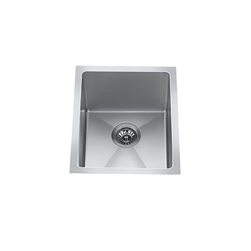 CRAFTX Évier de Cuisine en Acier Inoxydable de 15 Pouces avec Filtre