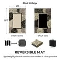 thumbnail image 6 of SIXHOME Outdoor Rug 6'x9' Waterproof Reversible Patio Rug Floral Border Plastic Straw Indoor Outdoor Rug for RV Camping Garden Picnic Beach Deck Backyard Porch Decor Black and Beige, 6 of 8