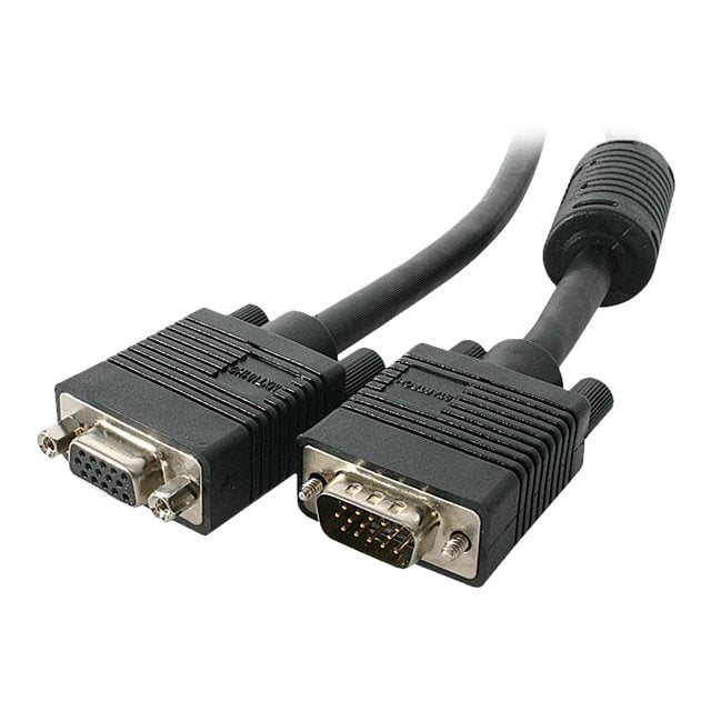 StarTech.com 25 ft Coax High Resolution VGA Monitor Extension Cable - HD15 M/F - 25ft VGA Extension Cable (MXT101HQ_25) - VGA extension cable - HD-15 (VGA) (M) to HD-15 (VGA) (F) - 25 ft - molded - for P/N: DP2VGAMM6, DP2VGAMM6B, HD2VGAMM6, ST122PROEU, ST124PROEU, SV231USBLC, USBVGADOCK2