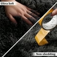 thumbnail image 4 of ZACOO 9' x 12' Extra Large Shag Area Rug Fluffy Carpets Fuzzy Non-Skid Furry Plush Area Rugs for Home Decor, Black Gray, 4 of 6