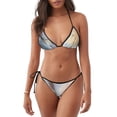 thumbnail image 1 of Fotbe The Cat Looks in the Mirror Traje de Baño para Mujer de Dos Piezas – Bikini Sexy de Tirantes Tipo Halter con Diseño Triangular, 1 of 6