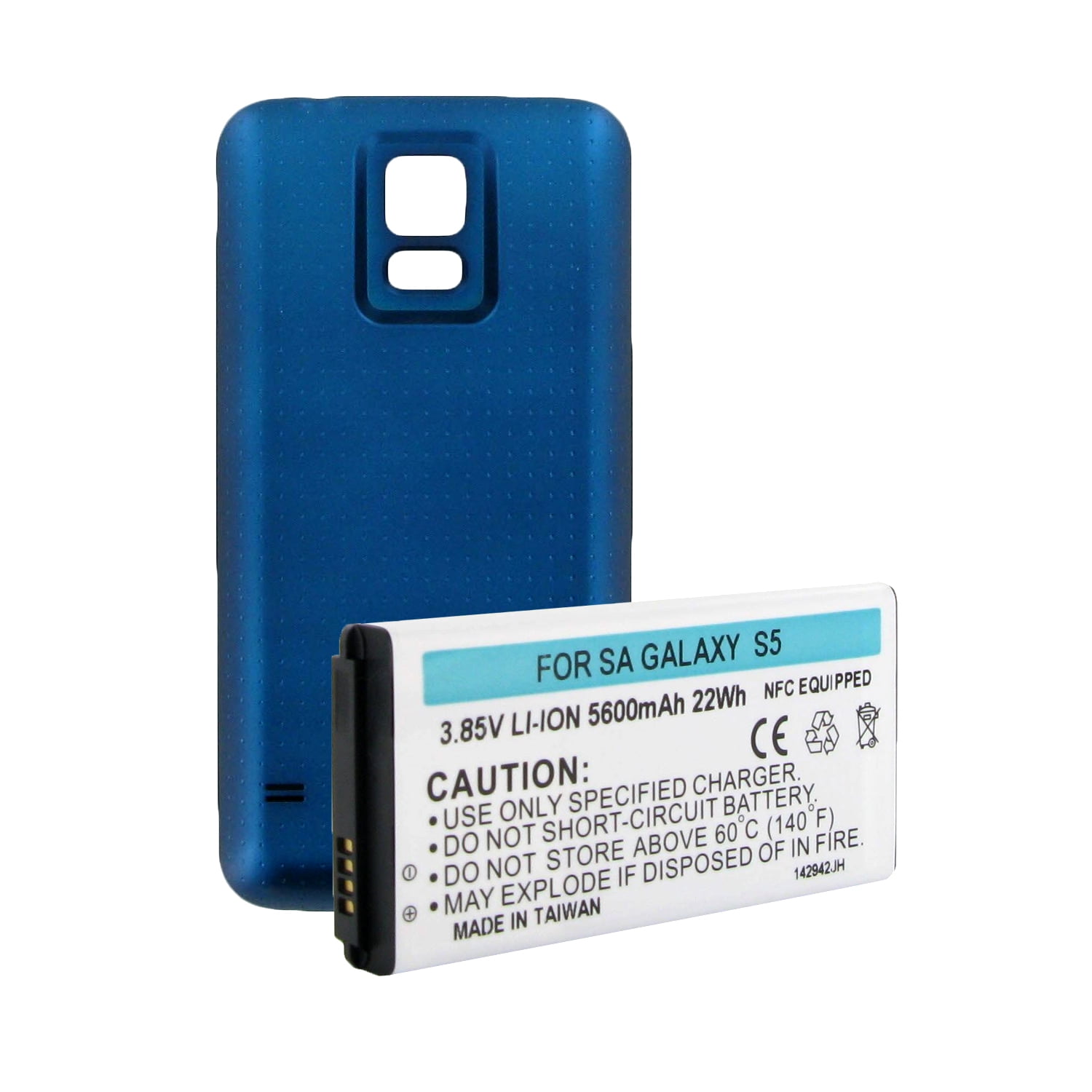 SAMSUNG GALAXY S5 EXTENDED BATTERY W/NFC BLUE COVER Cellular Battery