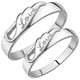 thumbnail image 1 of Joyeria Anillos LoveTwirls 1Par 2Pzas Talla 1x6.5 y 1x8mm 16.9 y 18.2Ø Circunferencia 53 y 57mm Circonia/Metal Plata., 1 of 2