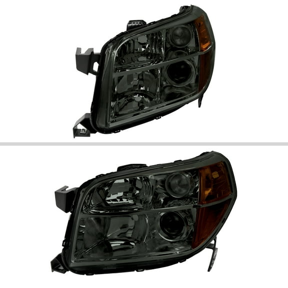 Projector Style Headlights (Chrome Housing/Smoke Lens) Made for and Compatible with 2006-2008 Honda Pilot