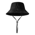 thumbnail image 5 of TOPTIE Frayed Bucket Sun Hats Casual Wide Brim Cotton Beach Hat Vacation Travel Accessories Unisex-Black, 5 of 7