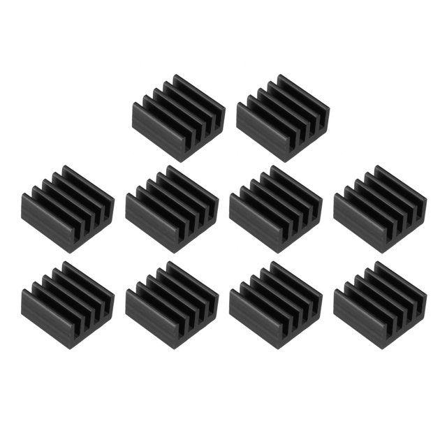 Unique Bargains 10Pcs Aluminum Heatsink Cooler Circuit Board Cooling Fin Black