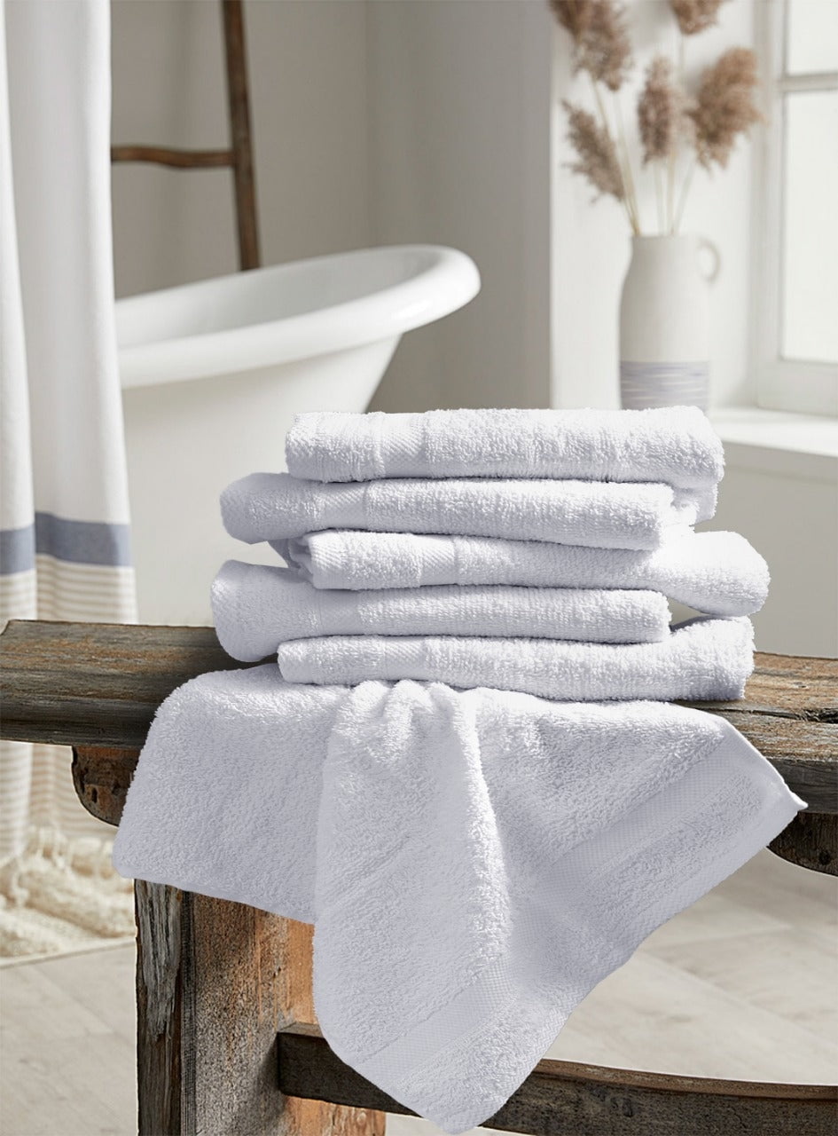 Bath Towels 22 x 44 inches, Set of 6 Ultra Soft 100 Combed Cotton