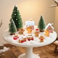thumbnail image 5 of Christmas Gingerbread Miniature Scene Decor Set - 10 Pcs Festive Tabletop Ornaments for Holiday Parties, 5 of 7
