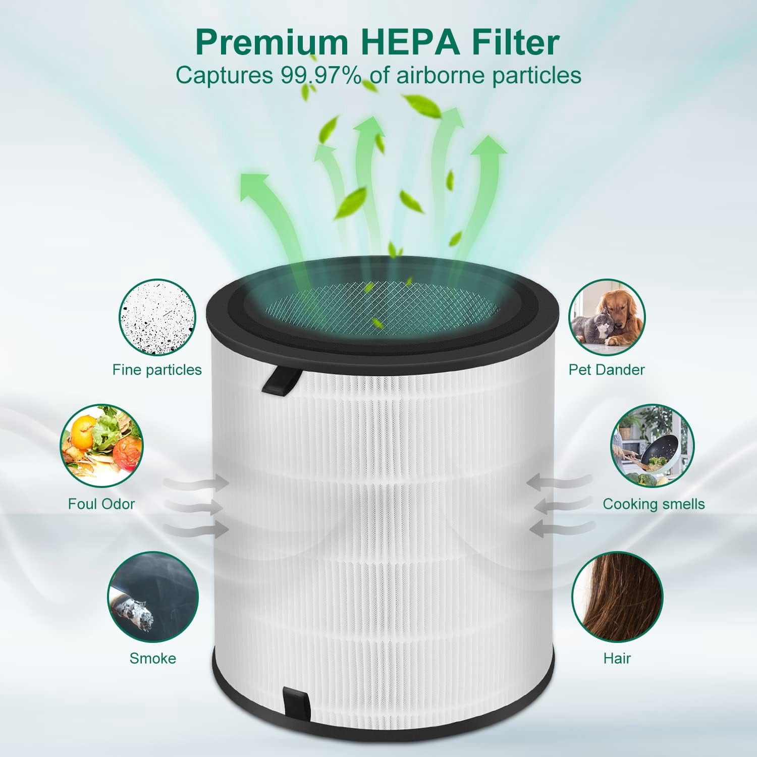 Levoit LV-H133 Air Purifier Filter Set with True HEPA & Activated Carbon, Compatible with LV-H133-RF