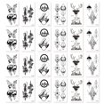 thumbnail image 1 of 24 hojas de tatuajes temporales para mujeres, arte corporal, pegatinas para niñas y adultos., 1 of 6