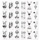 thumbnail image 1 of 24 hojas de tatuajes temporales para mujeres, pegatinas de tatuajes de arte corporal para niñas, tatuajes para adultos, 1 of 6