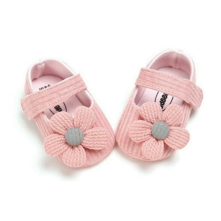

Sacredtree Baby Girl Anti-Slip Casual Walking Shoes Flower Sneakers Soft Soled