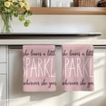 thumbnail image 7 of Pink Kitchen Towels Set of 3, She Leaves A Little SPARKLE Wherever She Goes Absorbent Dish Towels for Kitchen, Microfiber Hand Towel, Quick Drying Tea Towel for Cleaning Decorative Dishcloths, 7 of 7
