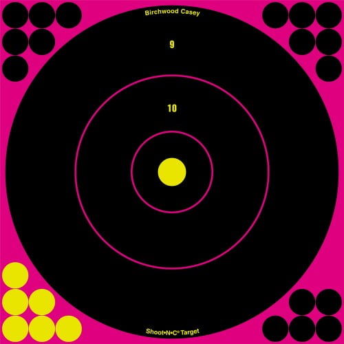Birchwood Casey Shoot N-C Pink 8" Bull's-Eye Tgt - 30 Tgt