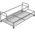 thumbnail image 1 of Estante de hierro para condimentos, suministros de cocina, estante de almacenamiento de condimentos de una sola capa de 2 rejillas para el hogar, estante de almacenamiento de especias, negro, 1 of 5