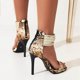 thumbnail image 4 of Sandalias romanas de tacón alto con combinación de tiras y punta abierta con estampado de leopardo sexy para mujer Wmkox8yii  hfjk2929, 4 of 4