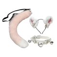 thumbnail image 1 of Conjunto de Collar y Cola con Orejas de Gato Salvador Disfraz para Actuación en el Escenario Color Rosa, 1 of 6