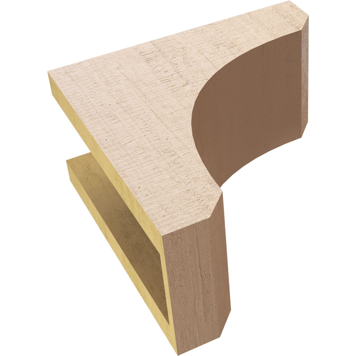 5"W x 10"D x 10"H Classic Legacy Rough Cedar Woodgrain TimberThane Corbel, Primed Tan