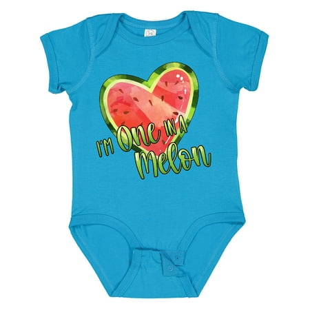 

Inktastic I m One in a Melon- Watermelon Heart Gift Baby Boy or Baby Girl Bodysuit