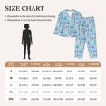 thumbnail image 3 of KLL Cartoon Rocket With Space Print Women's Long Sleeve Pajamas with Pants Sleepwear Loungewear 2 Set-XX-Large, 3 of 7