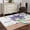 Lavender SlateBlue Ivory, variant on Round Area Rug 6 Ft, Purple Lavender Washable Non-Slip Circle Carpet for Living Room/Bedroom, Spring Daisy Butterfly Plants Watercolor Blue Low-Profile Indoor Mats Collection Rugs for Residential