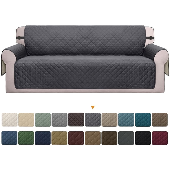 suxuMhao Oversized Sofa Cover 4 Seater Couch Cover-Washable Pet Sofa Cover,Couch Slipcover for Sofa,Durable Couch Covers for Pets Washable,Perfect Fit for 4 Seater Couch (Dark Gray, 1 Piece)