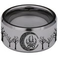 thumbnail image 4 of Tribal Werewolf Tungsten Carbide Ring, 4 of 9
