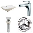 thumbnail image 1 of 20.75-in. W CUPC Rectangle Bathroom Undermount Sink Set In White - Chrome Hardware - Overflow Drain Incl. AI-26062, 1 of 1