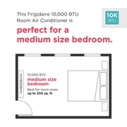 Frigidaire 10,000 BTU 3-in-1 Portable Room Air Conditioner up to 250 Sq Ft, White