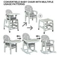 thumbnail image 2 of Costway 3 in 1 Baby High Chair w/ Adjustable Seat Back and Removable Trays Grey, 2 of 8