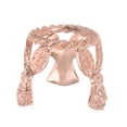 thumbnail image 3 of Unique Bargains Crystal Ball Rabbit Display Stand,1.377 Inch Diameter ,Metal Ball/Egg Holder, Rose Gold, 3 of 5